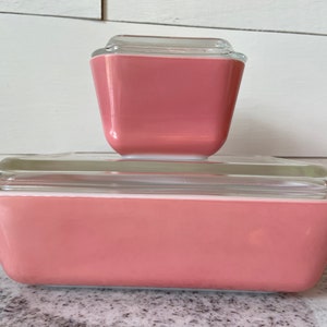 Pink Vintage Pyrex Rare Refrigerator Complete Set of 8 Pieces | 1950s ...