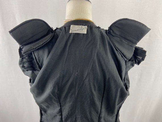 Vintage 1980s Sequined Blazer, Luxurious Black & … - image 10