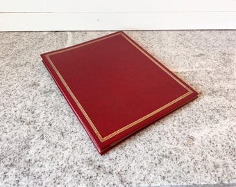 Vintage Pioneer Red Marbled Magnetic Photo Album, Mid
