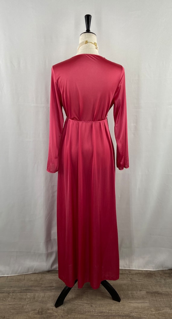 Vintage Fuchsia Gilead Nightgown with Lace Detail… - image 6