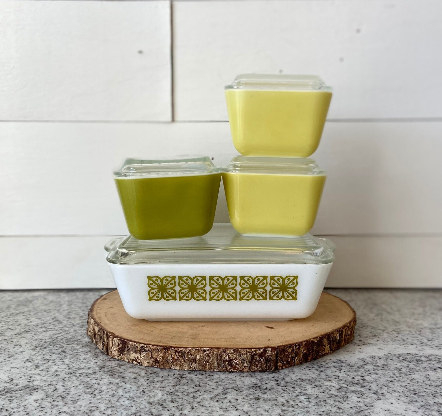 Pyrex Autumn Floral Verde Pink Vintage Pyrex Bowls Incl Pink