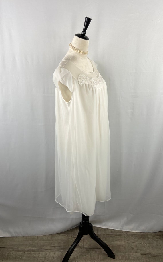 Vintage Chiffon Nightgown by Gaymode Size 36, Ivo… - image 3