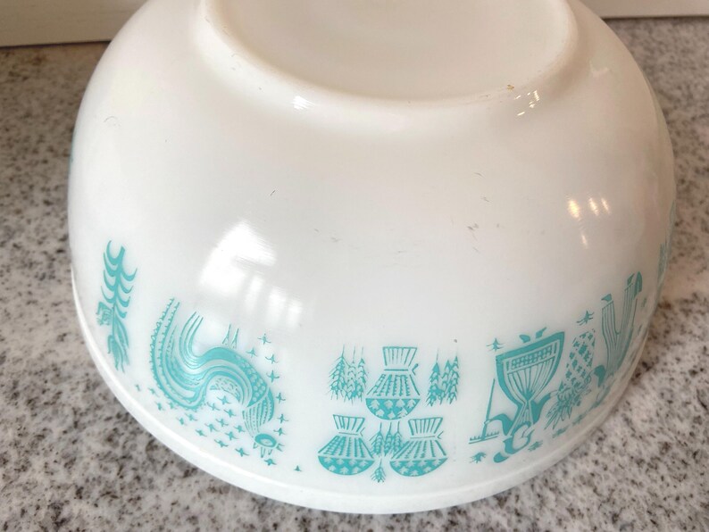 Pyrex Turquoise 404 Amish Butterprint Vintage Pyrex Mixing Bowl Complete Set of 4 401 - 404 ...