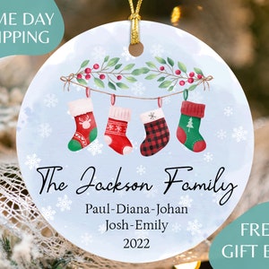 Personalized Family Christmas Ornament - Family Christmas Keepsake - Family Christmas Gift - Christmas Ornament - 2024 Ornament R-119