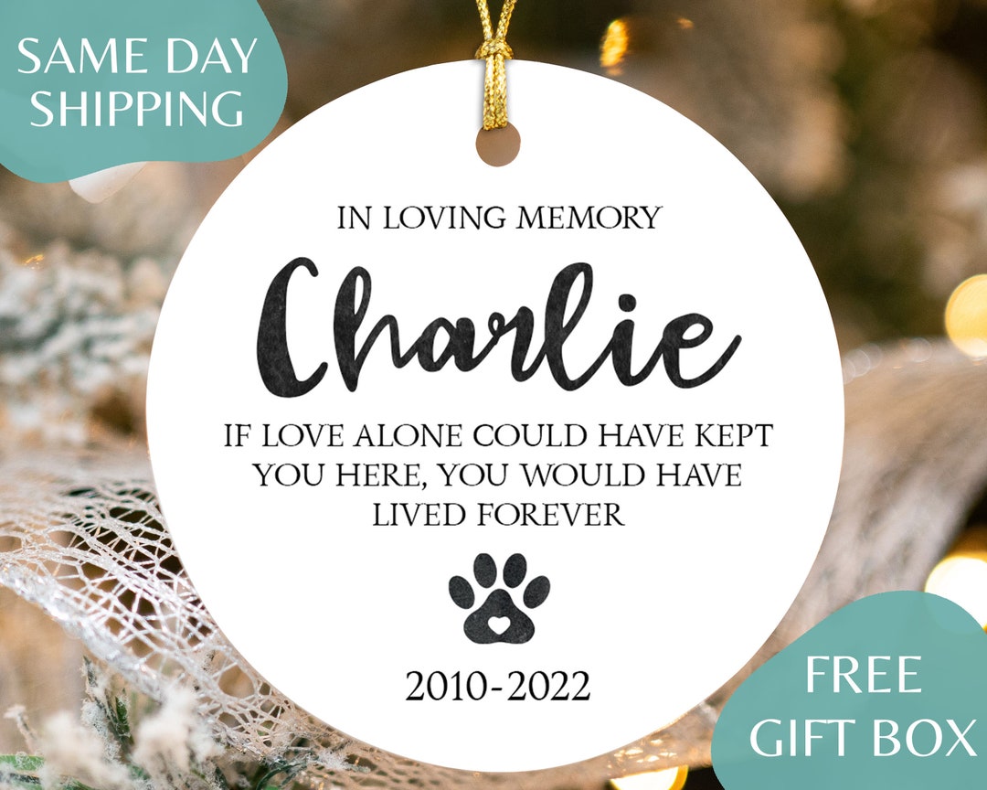 Personalized Pet Memorial Ornament - Dog Christmas Ornament - Forever ...