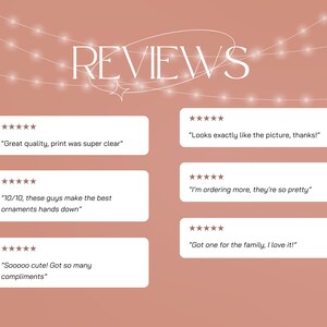 May include: A collection of customer reviews for a product, with five-star ratings and positive comments. The reviews highlight the product's quality, appearance, and customer satisfaction.