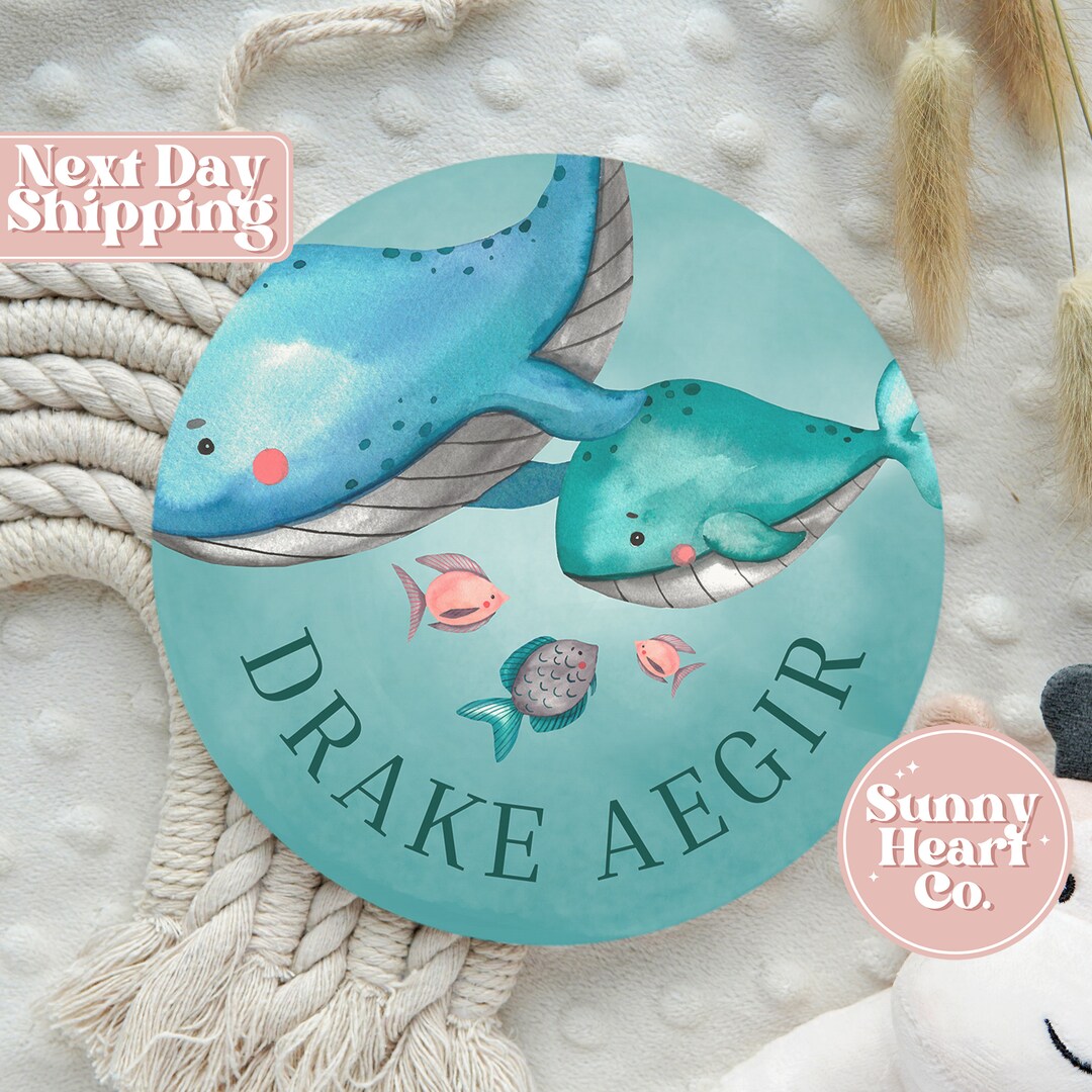 Personalized Sea Creatures Name Round Wood Sign Under the Sea Theme ...