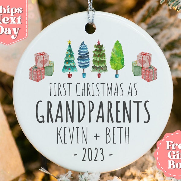First Christmas as Grandparents Ornaments Etsy