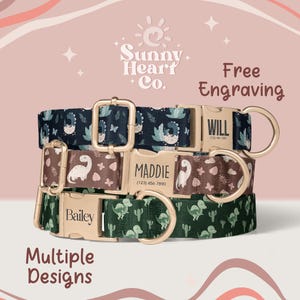 Personalized Dog Collar, Custom Pet Collar With Name And Phone Number, Adjustable Pet Collar For Dogs, Durable Fabric Dog Collar(Z-19)