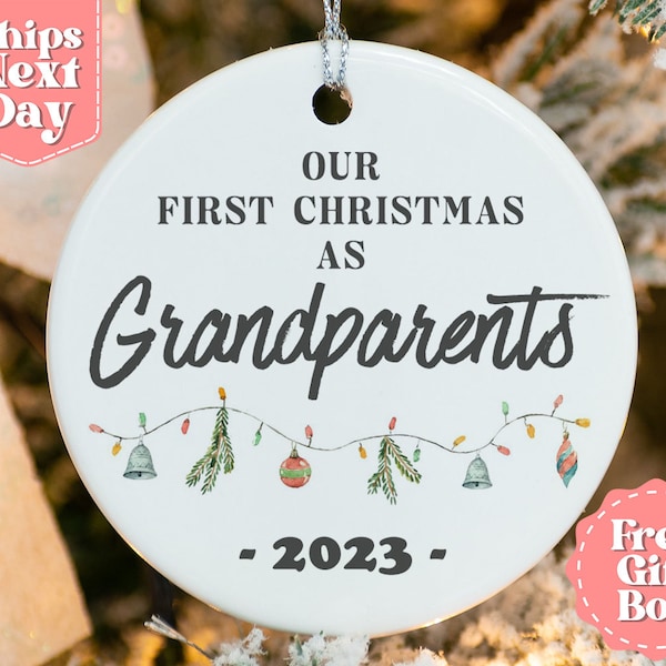 Grandparent First Christmas Ornament Etsy