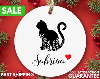 Personalized Cat Loss Ornament - Cat Memorial Gift - Custom Cat Sympathy Gift - Loss of Cat - Pet Loss Gift - Cat Condolence Gift K-127