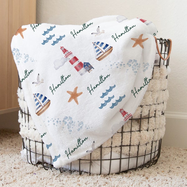 Nautical Blanket Etsy