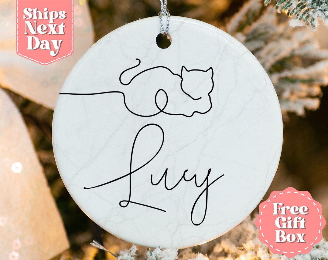 Personalized Pet Ornament - Custom Cat Christmas Ornament - Pet ...