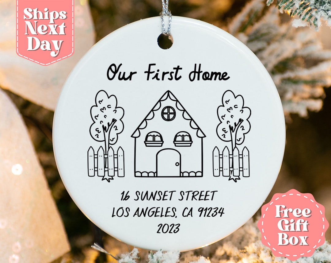 First Home Christmas Ornament Personalized New Home Etsy
