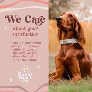 Custom Checkerboard Dog Collar, Personalized Pet Collar With Name Tag, Adjustable Collar For Dogs, Durable Cute Pet Accessory(Z-25) afbeelding 8