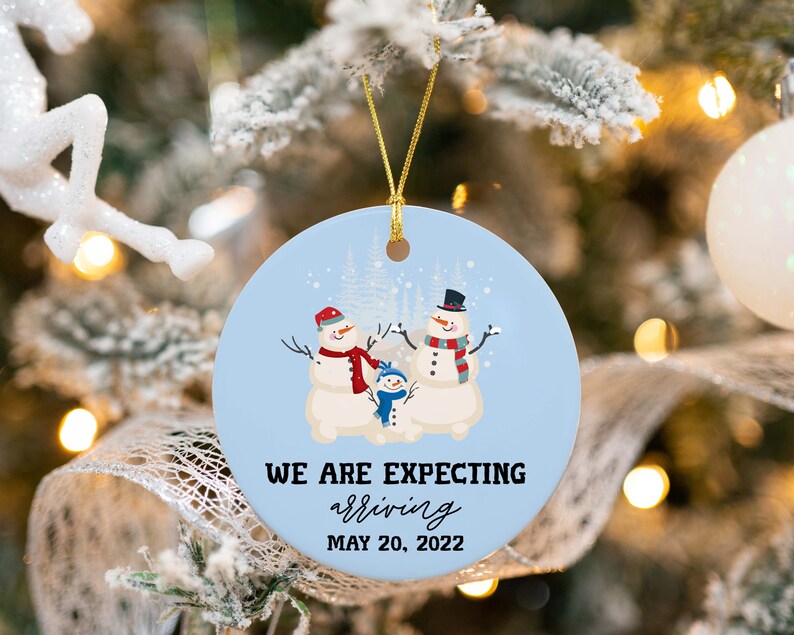 Personalized Expecting Parents Ornament - Custom Pregnant Mom Christmas ...