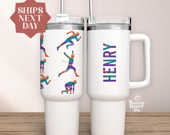 Personalized 40oz Tumbler, Custom Name Tumbler For Her Or Him, Gift For Friends, 40oz Tumbler With Handle(TS-021)