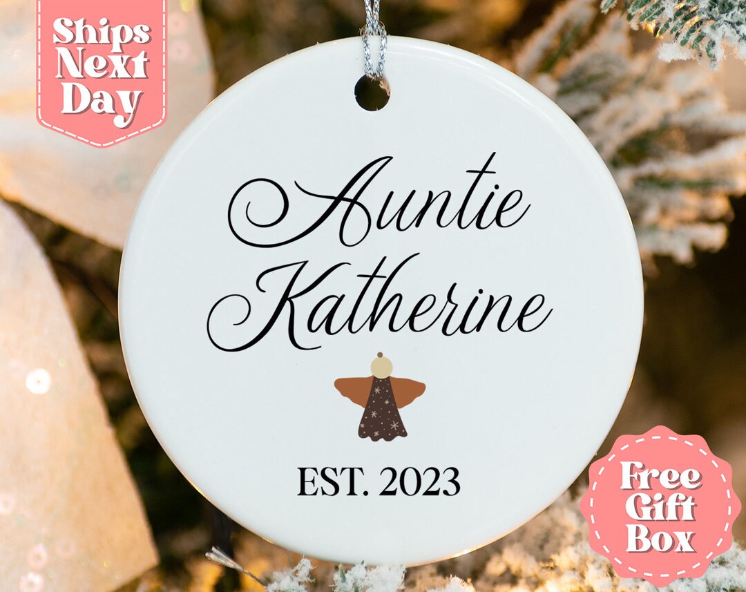 Aunt Christmas Ornament 2024 - Auntie Christmas Ornament- Personalized ...