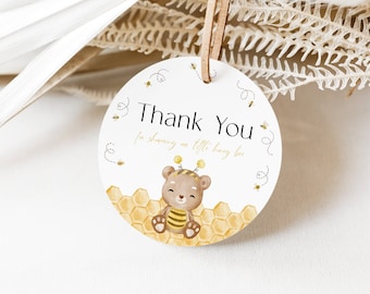 Parents to Bee Baby Shower Favors. Mama to Bee Printable Honey Bee Thank You Favor Tags. Digital Bumble Bee Baby Sprinkle Gift Labels. J1