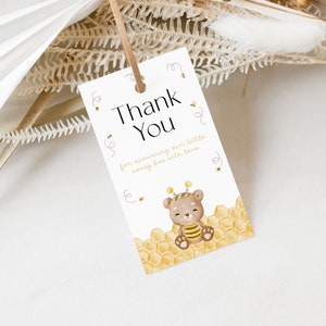 Mommy to Bee Baby Shower Favors. Printable Honey Bee Thank You Favor Tags. Bumble Bee Baby Sprinkle Gift Label. Digital Shower Decoration J1