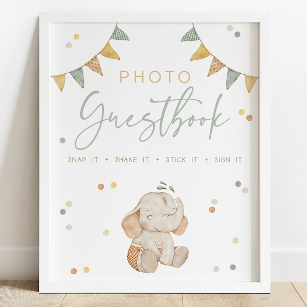 Polaroid Guest Book Baby Shower Editable Etsy