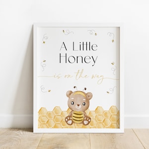 Bee Baby Shower Welcome Sign Bumble Bee Yard Sign Little Bee Shower Decor  Spring Summer Honey Bee Baby Shower Decorations INSTANT DOWNLOAD 