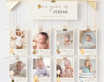 Pooh Neutral 1st Birthday Invite. Classic Winnie the Pooh Evite Birthday Party. One Baby First Birthday Girl OR Boy. Digital Invitation. B2