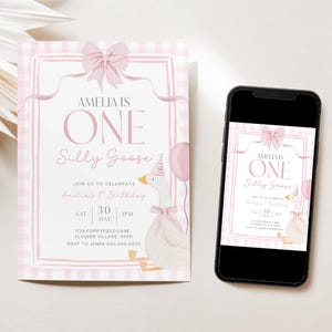 Silly Little Goose Birthday Invite