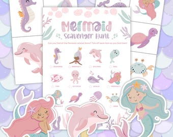 Summer Treasure Hunt for Kids | Underwater Mermaid Scavenger Hunt With ...