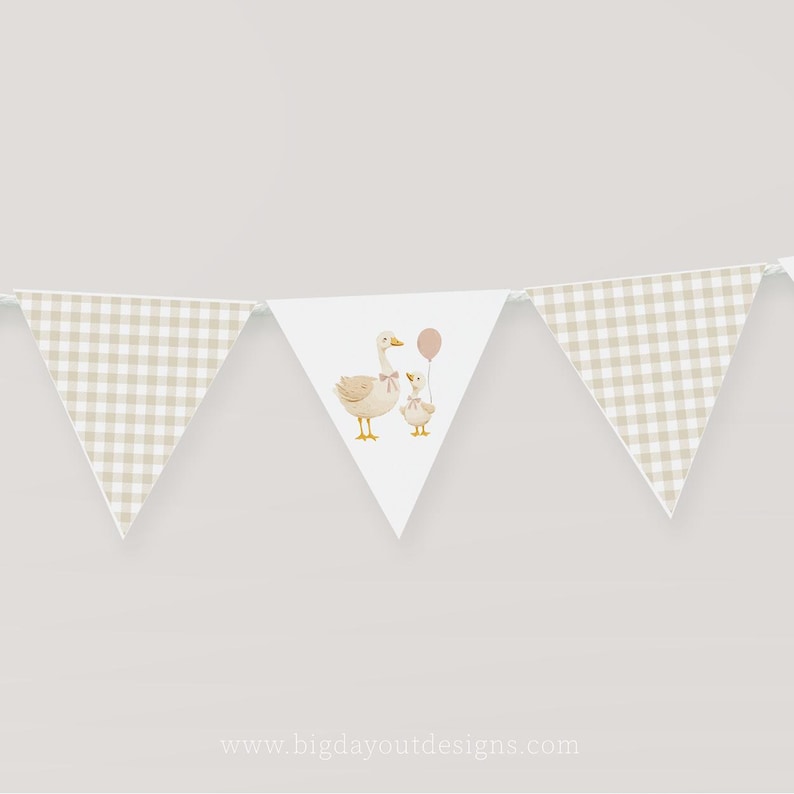 Goose Baby Shower Banner