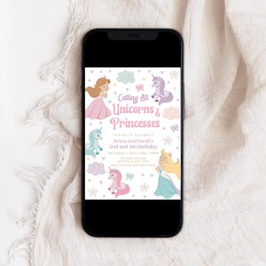 Joint Birthday Invitation Princess