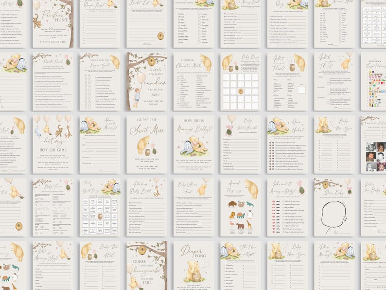classic winnie the pooh printable fun game activities
