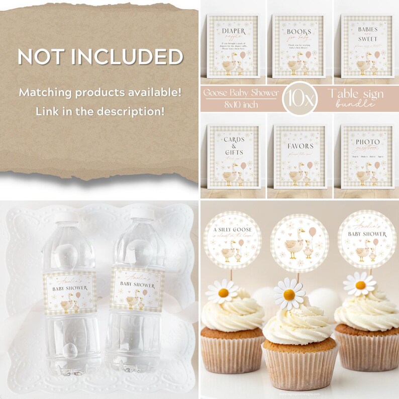 Gender Neutral Gingham Goose Baby Shower