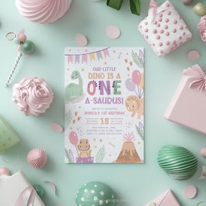 Dinosaur Birthday Invite One
