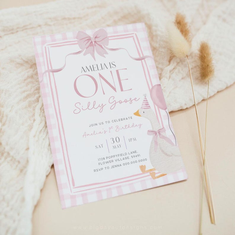 One Silly Goose Birthday Invitation