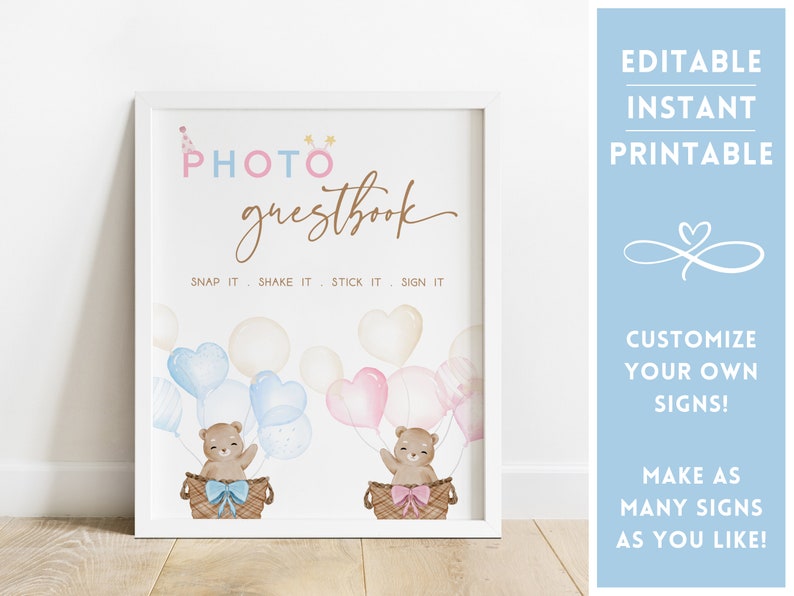 Teddy Bear Gender Reveal Party Decorations – Adorable Baby Shower Decor For Announcing Boy Or Girl