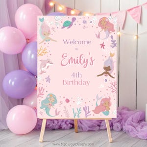 Mermaid Theme Welcome Sign