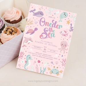 Oneder the Sea Birthday Invitation