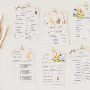winnie the pooh baby shower trivia
the price is right
baby predictions
would mommy rather
what's in your purse
don't say baby