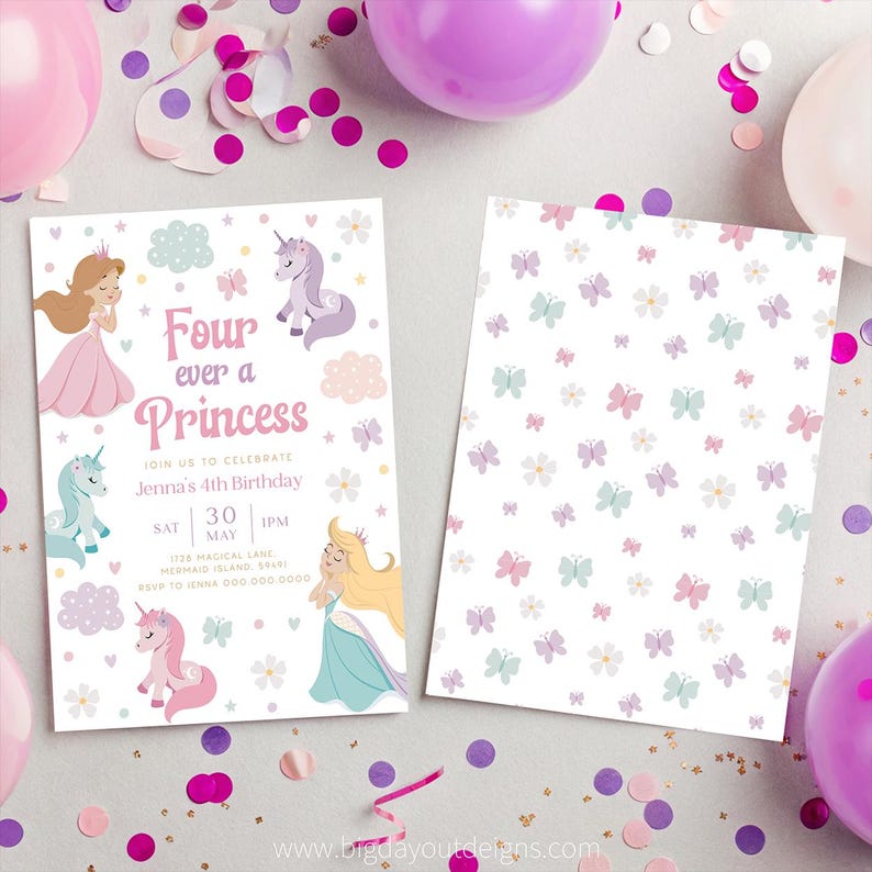 Four Ever Princess Invite