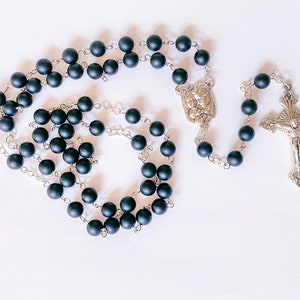 Handcrafted Black Onyx Matte Black Rosary