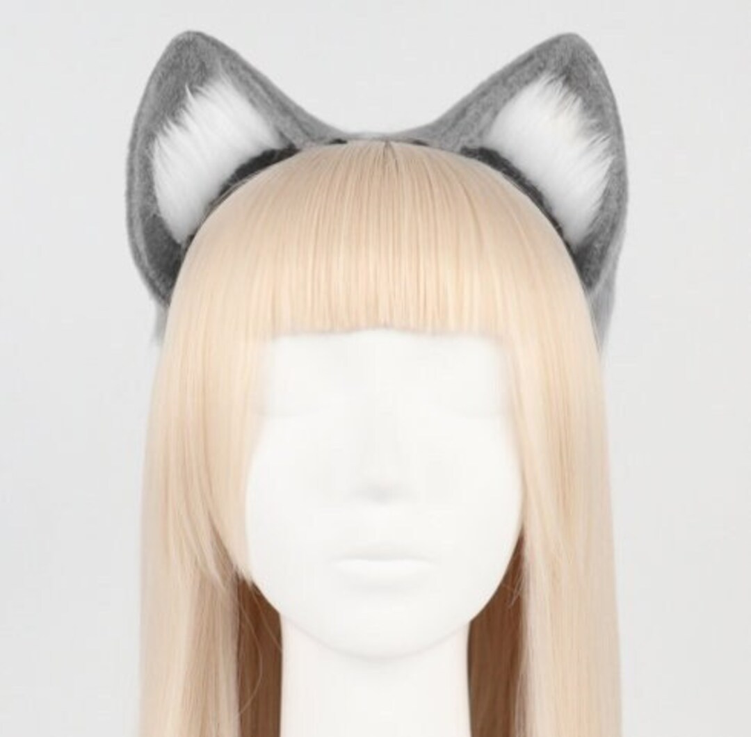 Grey White Classic Cosplay Cat Ear Sexy Cosplay Kitten Ear Etsy