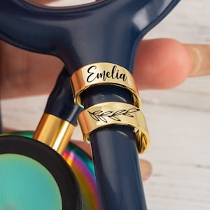 Stethoscope ID Tag, Custom Stethoscope Tag,Personalized Stethoscope Name Tag, Stethoscope Charm,Nurse Graduation Gift,Gift for Doctor/Nurse