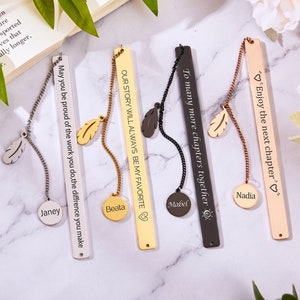 Personalised Bookmark,Teacher Appreciation Gifts,Enjoy The Next Chapter 2024 Class Graduation Gifts for Women,Anniversary Retirement Gift