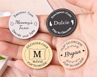 Personalized Decision Coin,Couples Flip Coin,Custom Couples Flip Coin,Date Night Decision Coin,Date Night Decision Maker,Boyfriend Gift