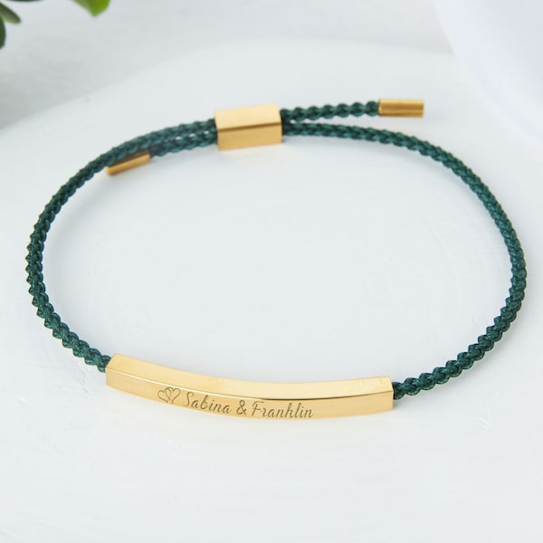 Custom Name Engraved Bracelet,Personalized Bracelet,Friendship Bracelet,Couples Bracelets,Silver Bracelet,Bridesmaid Gift,Gift For Her