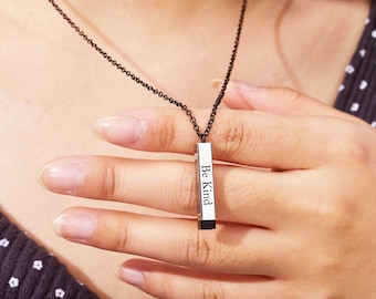 Gepersonaliseerde ketting, Be Kind Of A Bitch-ketting met verborgen boodschap, grappig cadeau voor zus sarcastische collega verjaardagscadeau voor vriend