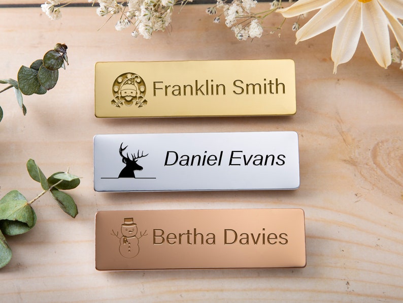 Personalized Name Tag Badgename Plate Tagbadge Name Etsy