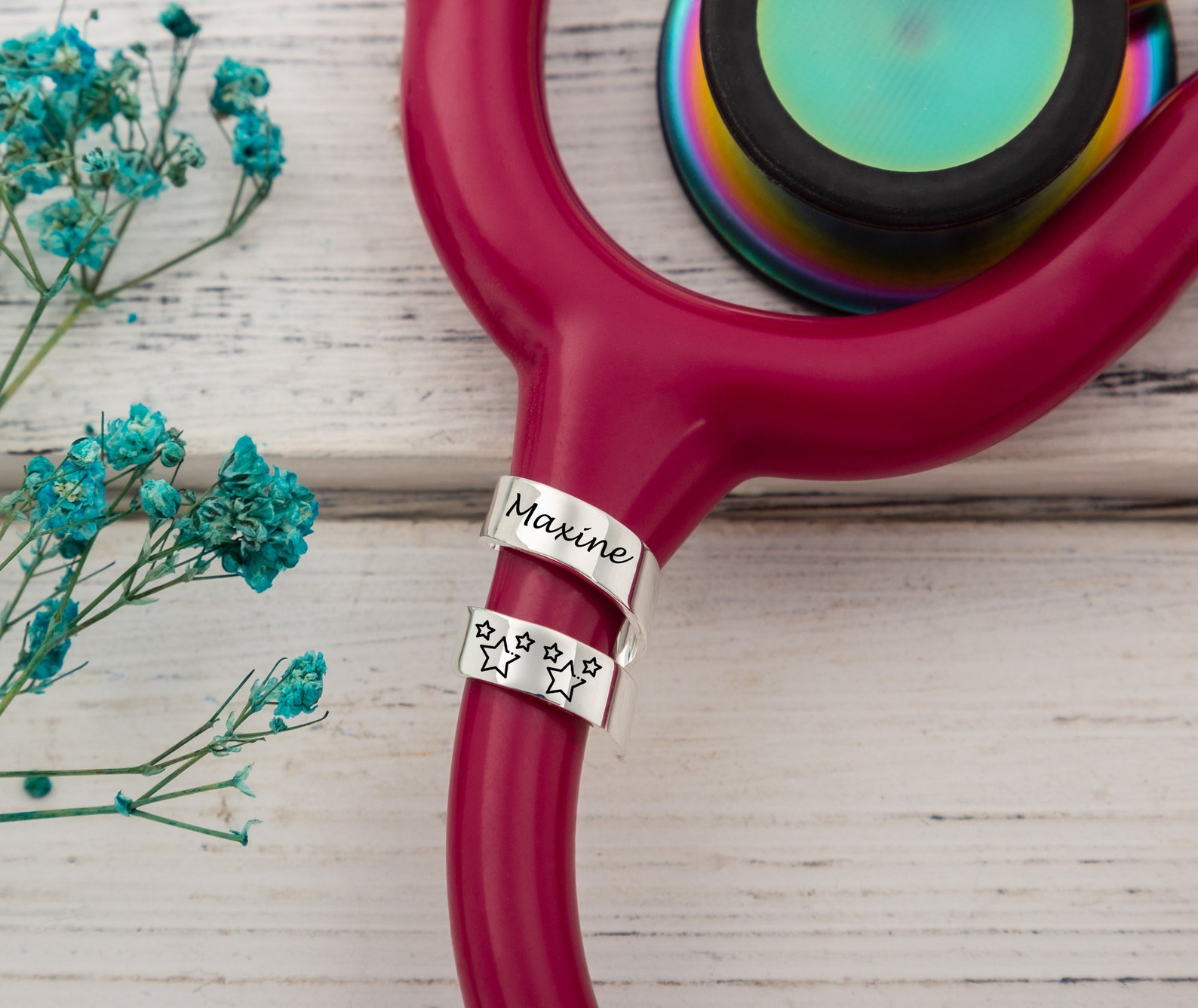 Personalized Stethoscope Name Tag Custom Stethoscope Etsy