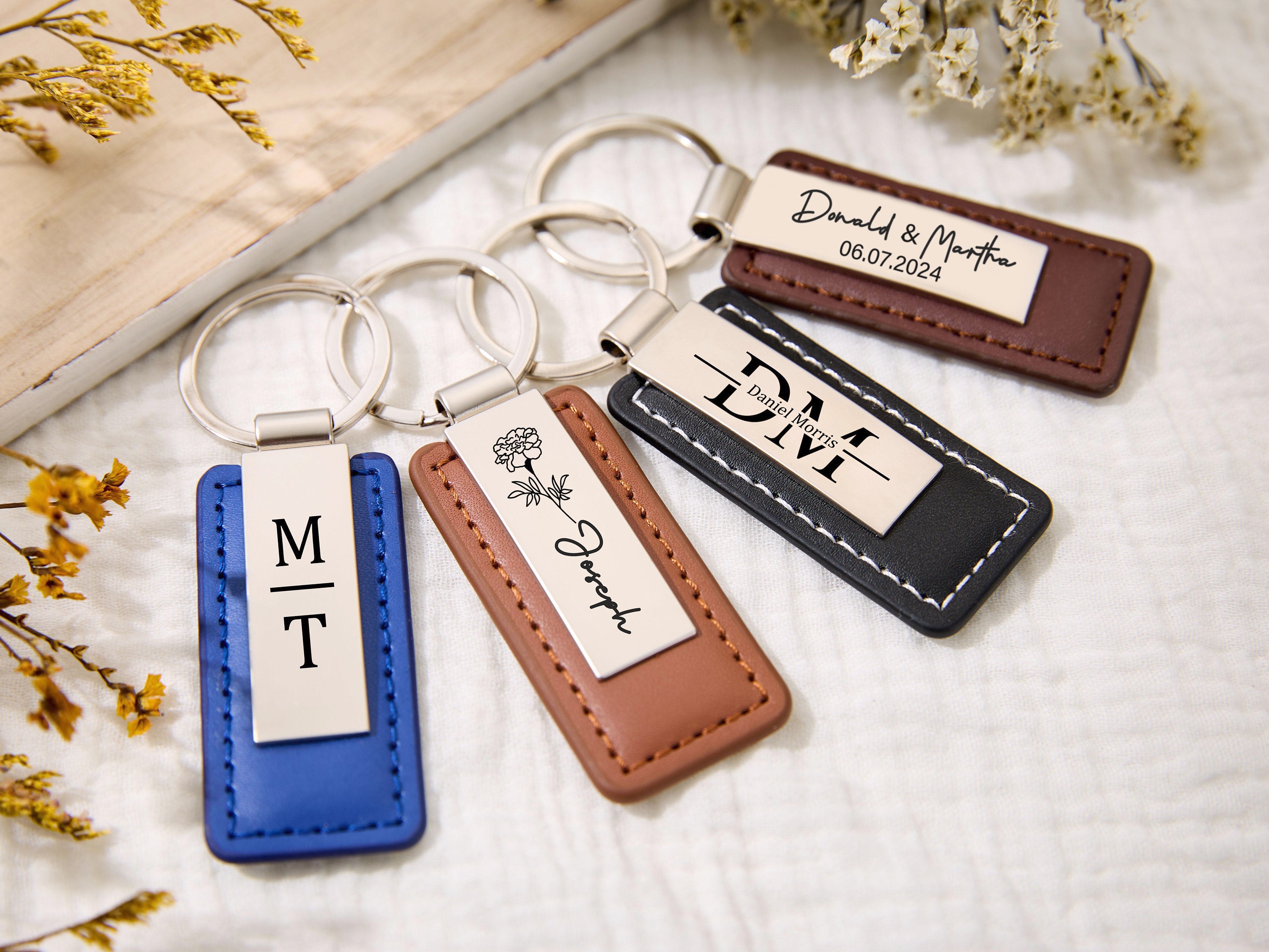 Cricut Faux Leather Monogram Keychain Faux Leather Key Fob